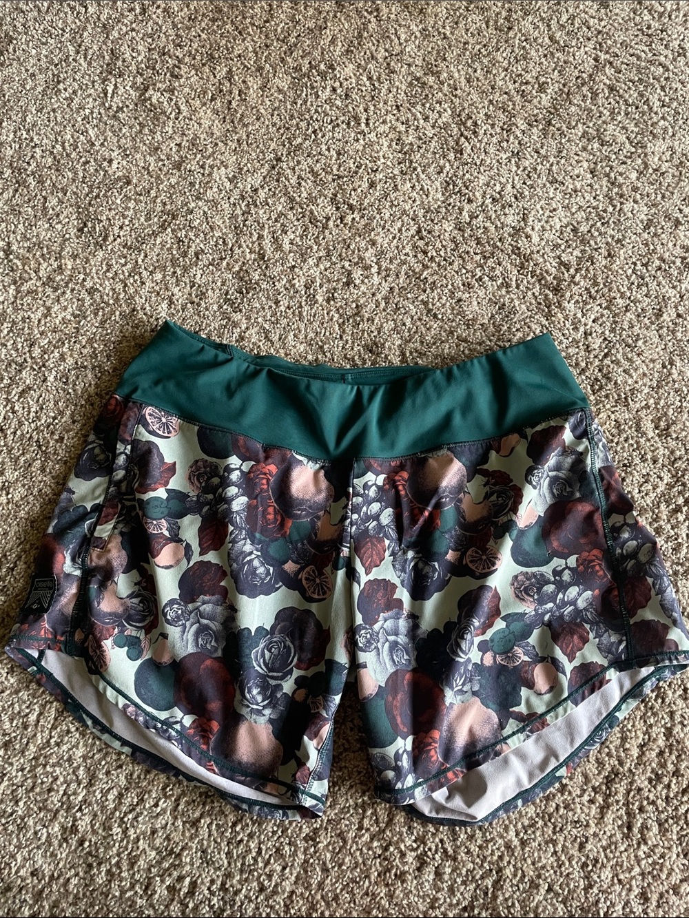 oiselle Deep Teal Athletic Shorts
